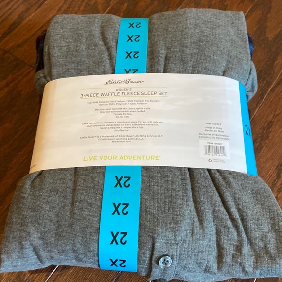 Eddie Bauer 3 piece waffle fleece sleep set NWT - Picture 4 of 4